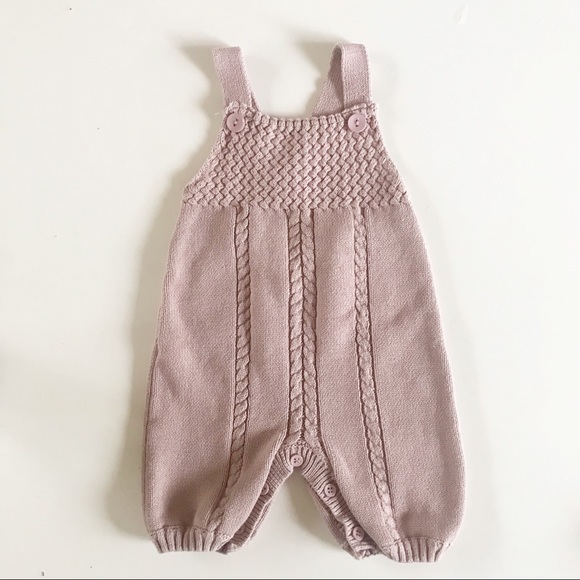 aura mesa Other - Knit Blush Pink Overalls / Romper